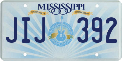 MS license plate JIJ392