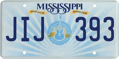 MS license plate JIJ393