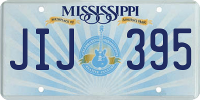 MS license plate JIJ395
