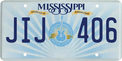 MS license plate JIJ406