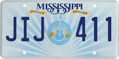 MS license plate JIJ411