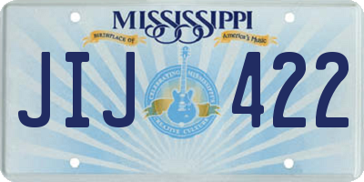 MS license plate JIJ422