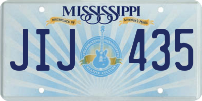 MS license plate JIJ435