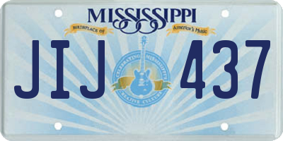 MS license plate JIJ437
