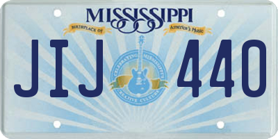 MS license plate JIJ440