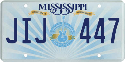 MS license plate JIJ447