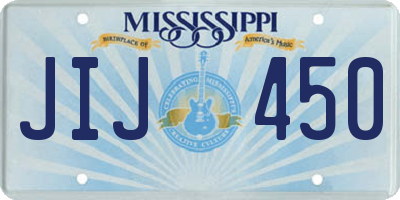 MS license plate JIJ450