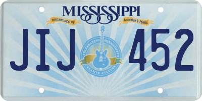 MS license plate JIJ452