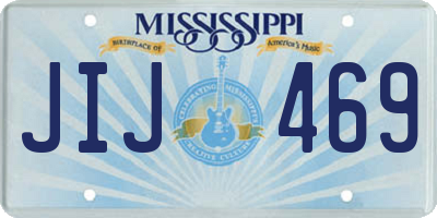 MS license plate JIJ469