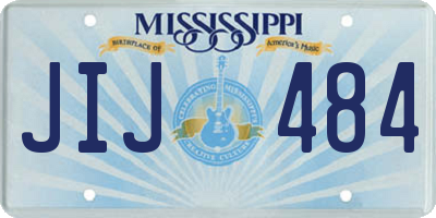 MS license plate JIJ484