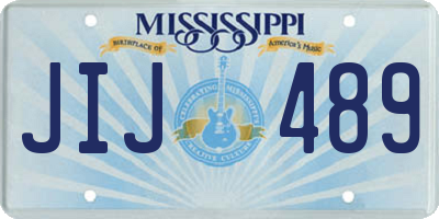 MS license plate JIJ489