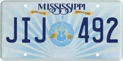 MS license plate JIJ492