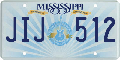 MS license plate JIJ512