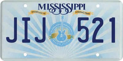 MS license plate JIJ521
