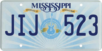 MS license plate JIJ523