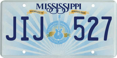 MS license plate JIJ527
