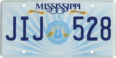 MS license plate JIJ528