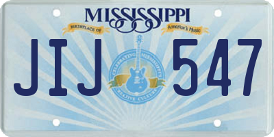 MS license plate JIJ547