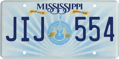 MS license plate JIJ554