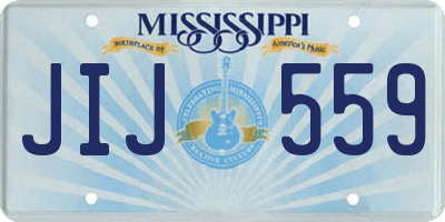MS license plate JIJ559
