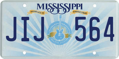MS license plate JIJ564