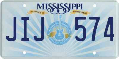 MS license plate JIJ574