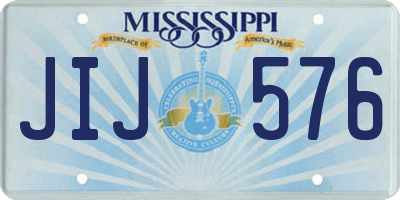 MS license plate JIJ576