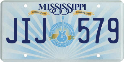 MS license plate JIJ579