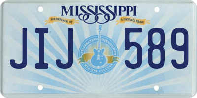 MS license plate JIJ589