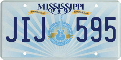 MS license plate JIJ595