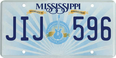 MS license plate JIJ596