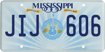 MS license plate JIJ606
