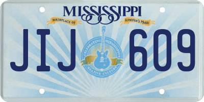 MS license plate JIJ609