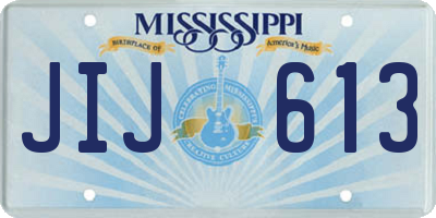 MS license plate JIJ613