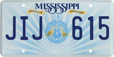 MS license plate JIJ615