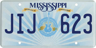 MS license plate JIJ623