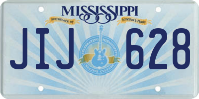 MS license plate JIJ628