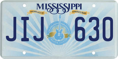 MS license plate JIJ630