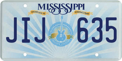 MS license plate JIJ635
