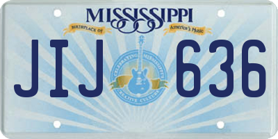 MS license plate JIJ636