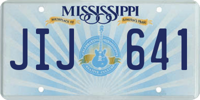MS license plate JIJ641