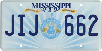 MS license plate JIJ662