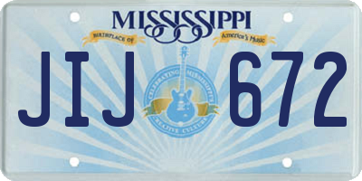 MS license plate JIJ672