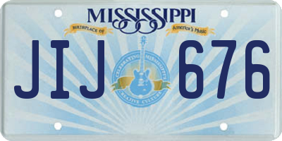 MS license plate JIJ676