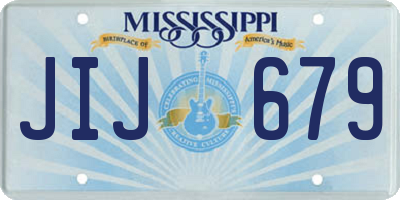MS license plate JIJ679
