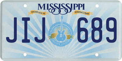 MS license plate JIJ689