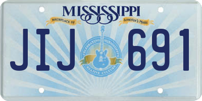 MS license plate JIJ691