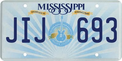 MS license plate JIJ693