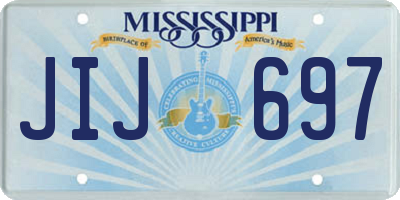 MS license plate JIJ697