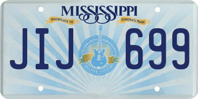 MS license plate JIJ699